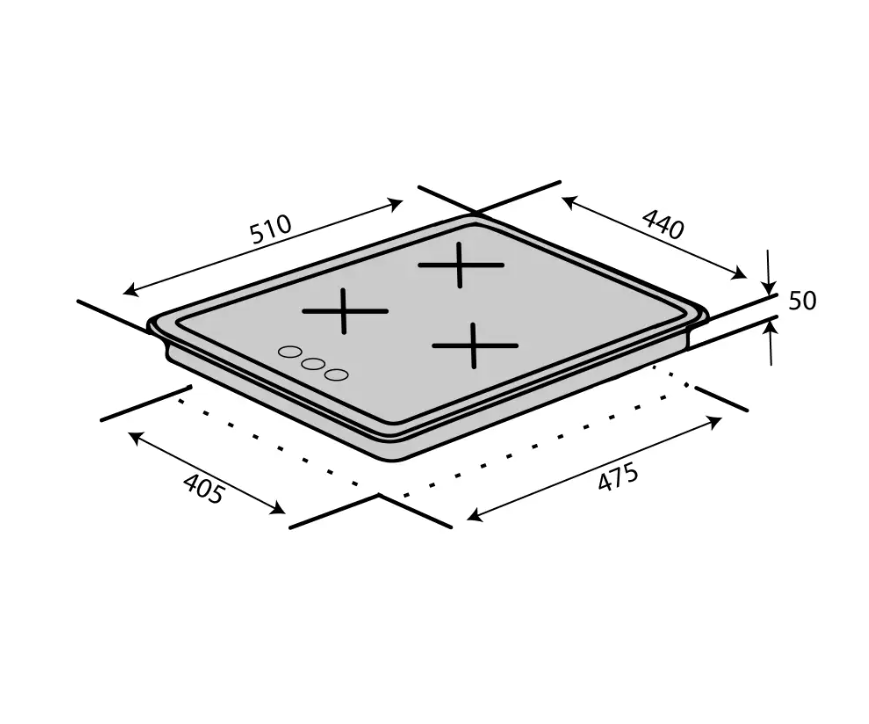 Варильна поверхня Ventolux HG430 K7G CEST Black - фото 2 Варильна поверхня Ventolux HG430 K7G CEST Black - фото 2