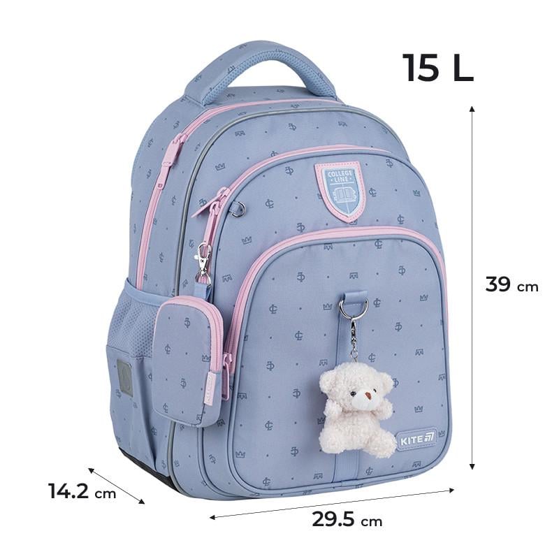 Рюкзак школьный KITE College Line Girl 39 см (K25-763M-1) - фото 2