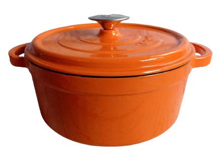 Кастрюля чугунная эмалированная с крышкой 20x9,5см 2,3 л Orange (23755290)