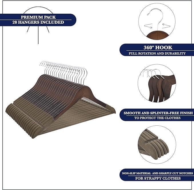 Вешалка Samsarc деревянная 20 шт. - фото 3 Вешалка Samsarc деревянная 20 шт. - фото 3