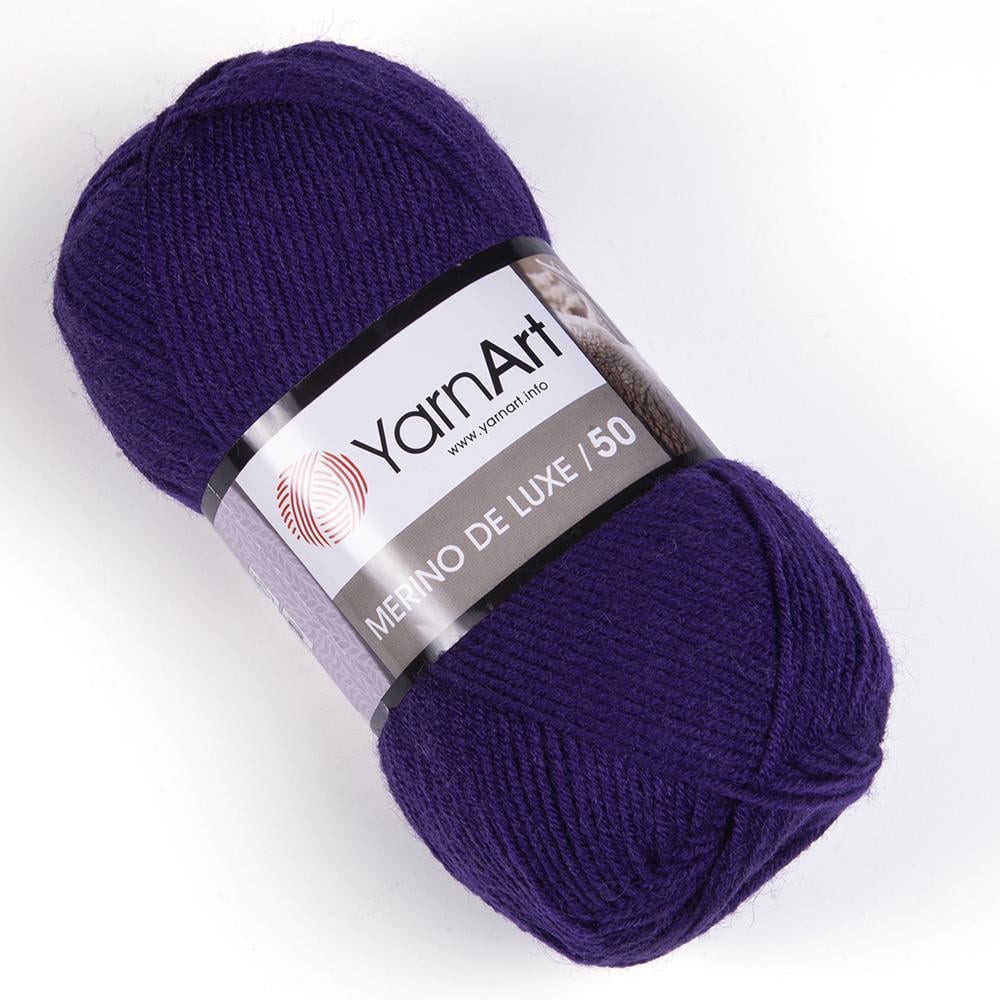 Пряжа YarnArt Merino De Luxe 556 Фіолетовий (6065)