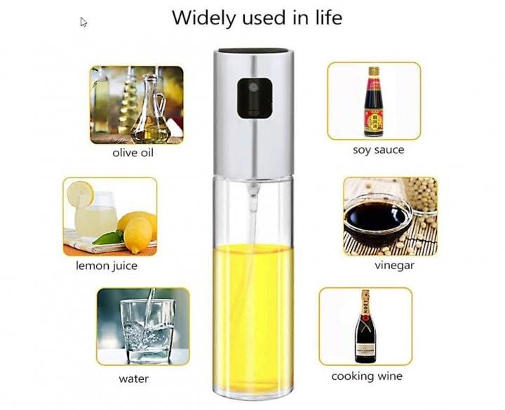 Бутылка для подсолнечного масла со спрей-распылителем стекло 100 мл Серый - фото 5 Бутылка для подсолнечного масла со спрей-распылителем стекло 100 мл Серый - фото 5