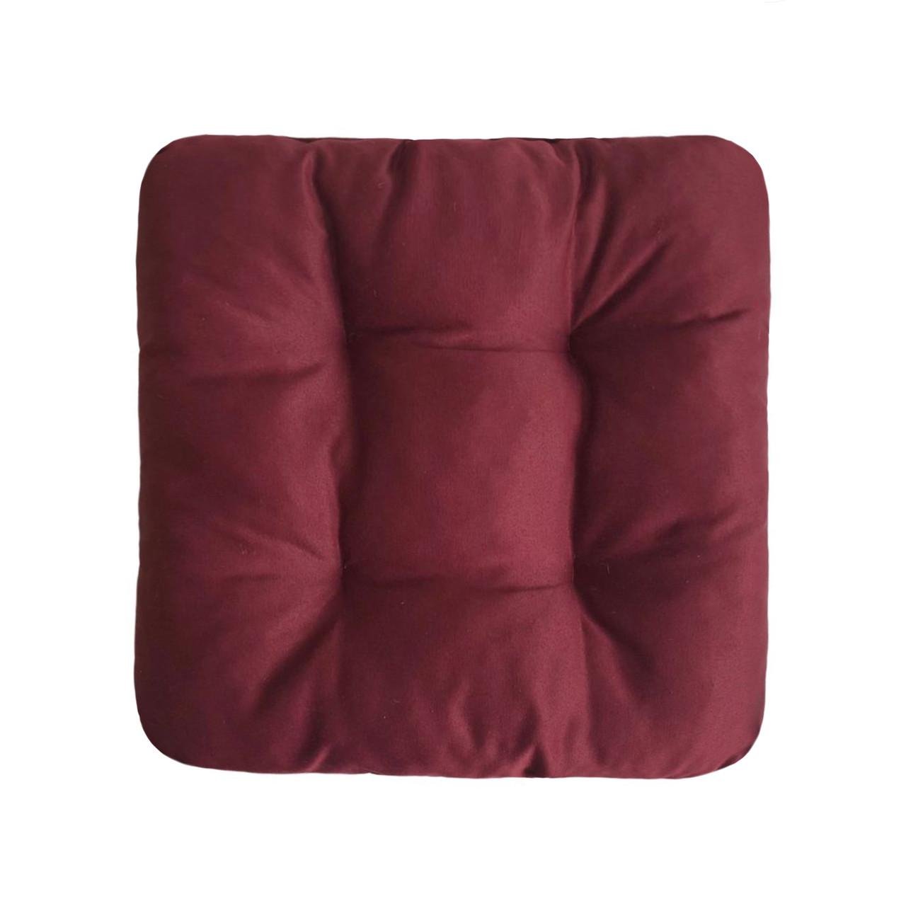 Подушка для стула/кресла/табурета 55х55х8 см Бордовый (2238235451) - фото 1