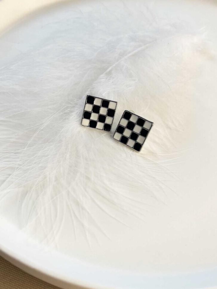 Серьги геометрические Серебряный (4710)