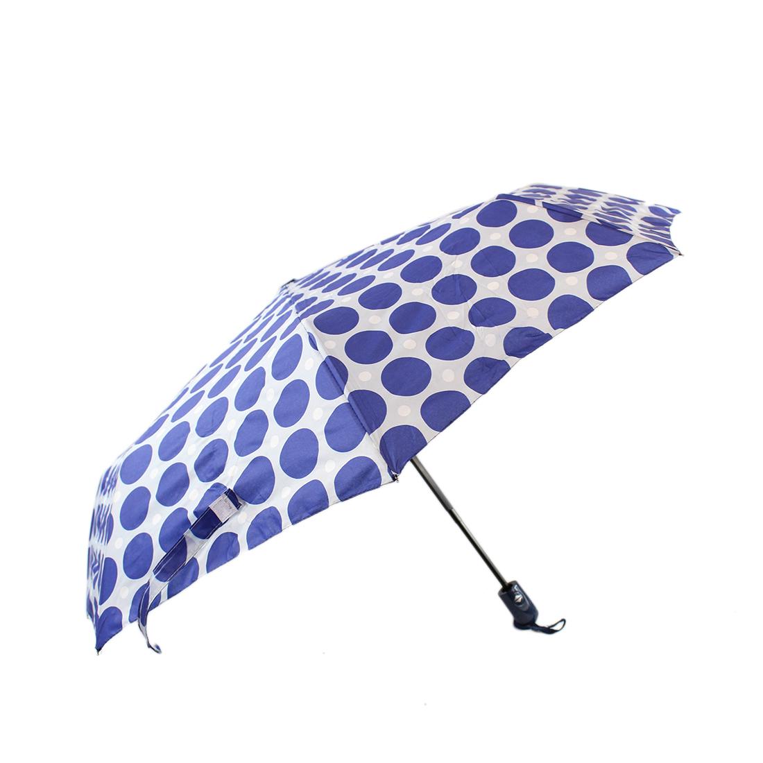 Парасолька складна автомат Dots 8 спиць купол 95 см Light Blue (28915391) - фото 2
