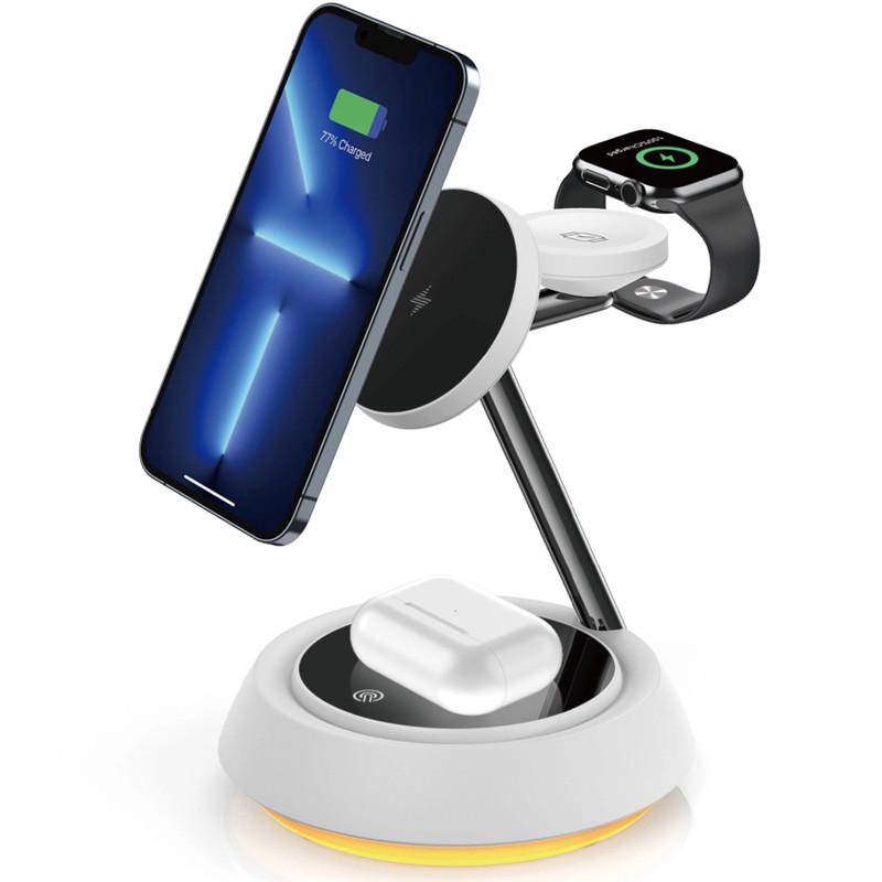 Зарядное устройство беспроводное WIWU Wi-W002 3 in 1 Wireless Charger White (00000068515_1)