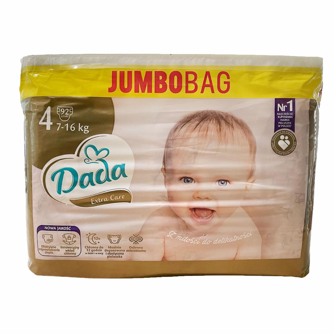 Підгузки Dada Extra Care 4 Maxi 7-16 кг 92 шт. (2599273643)