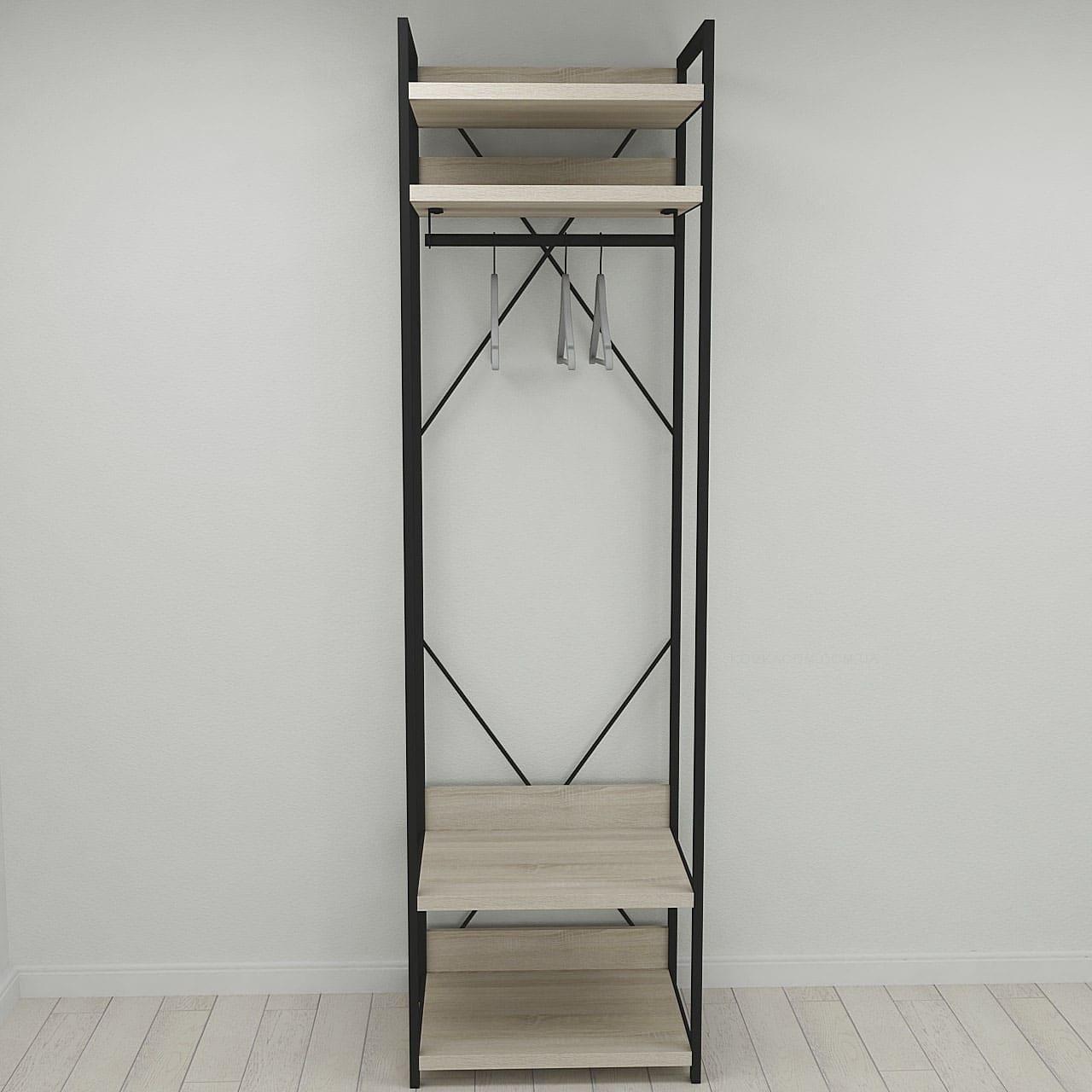 Шкаф Ferrum-decor Гардероб Уни секция 2 серии Конект металл/ДСП 32 мм 220x60x50 см Черный/Дуб Сонома (FRD-104537) Шкаф Ferrum-decor Гардероб Уни секция 2 серии Конект металл/ДСП 32 мм 220x60x50 см Черный/Дуб Сонома (FRD-104537)