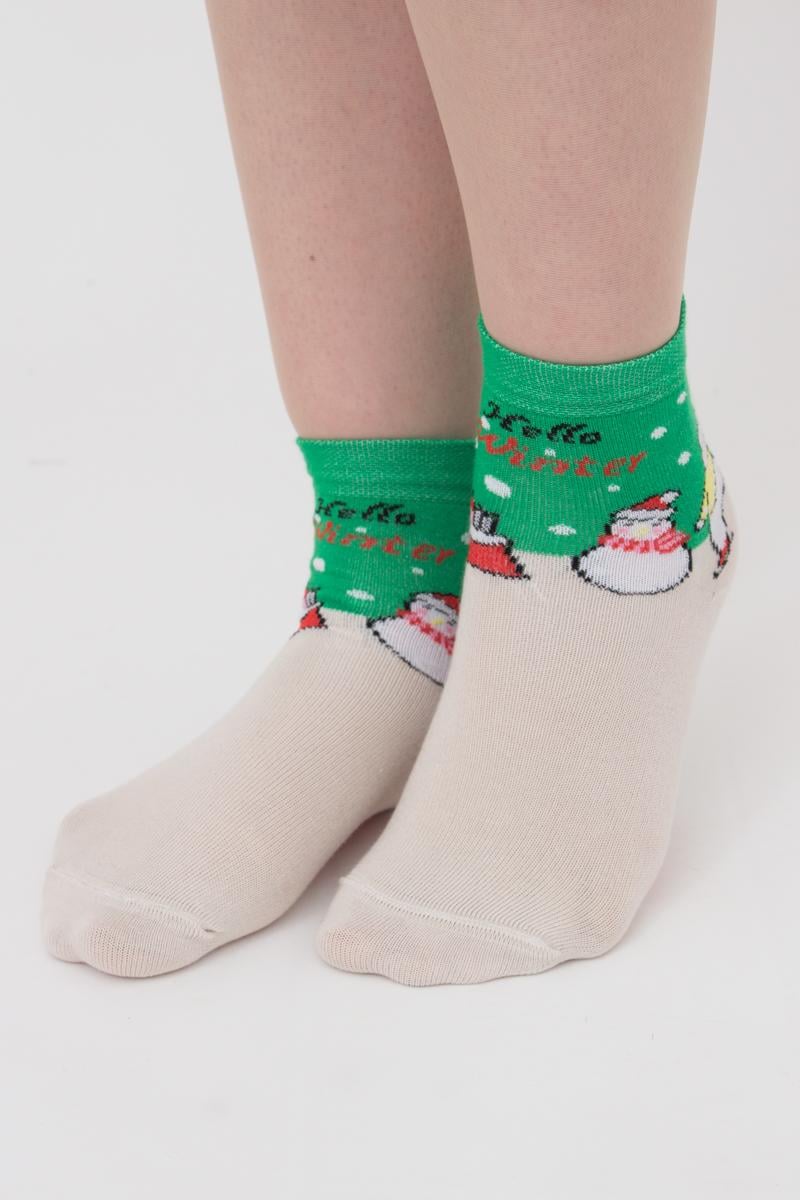 Носки детские хлопчатые Giulia KS3 NEW YEAR 2403 р. 24-29 Green-island Green (31034012)