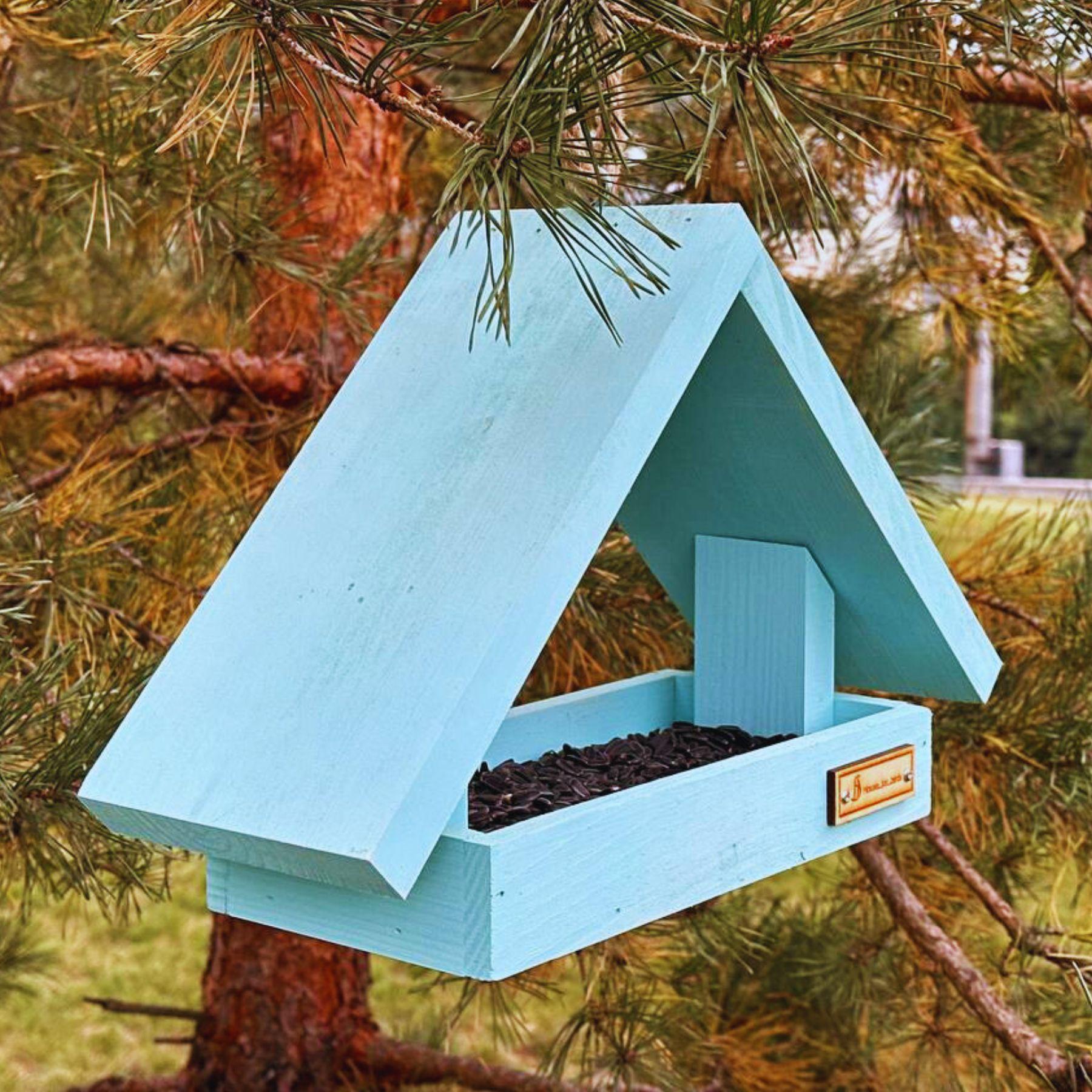 Кормушка для птиц подвесная House for birds радуга Голубой