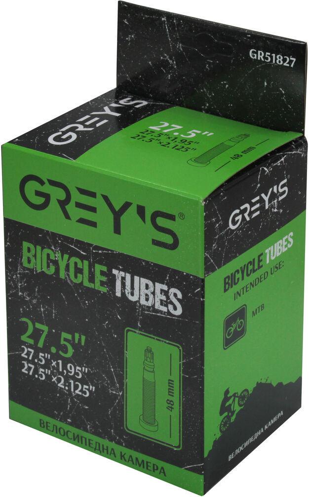 Велокамера GREY'S R-27,5 FV вентиль 27,5х1,95-2,1 48 мм (GR51827) Велокамера GREY'S R-27,5 FV вентиль 27,5х1,95-2,1 48 мм (GR51827)