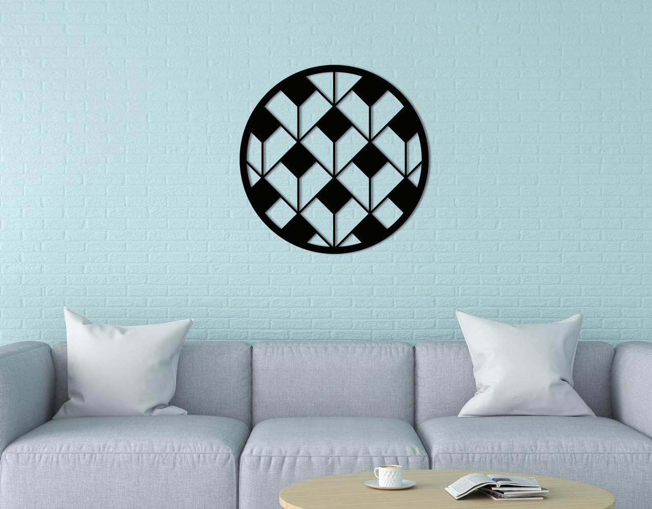 Декоративное панно на стену Upwood Decor Circle-056 24 80х80 см Black (1579778887)