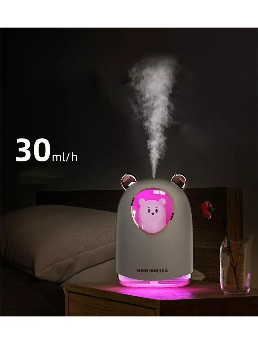 Увлажнитель воздуха Humidifier Мышка USB до 12 м2 ночник/аромадифузор с подсветкой Розовый (51414241) - фото 6
