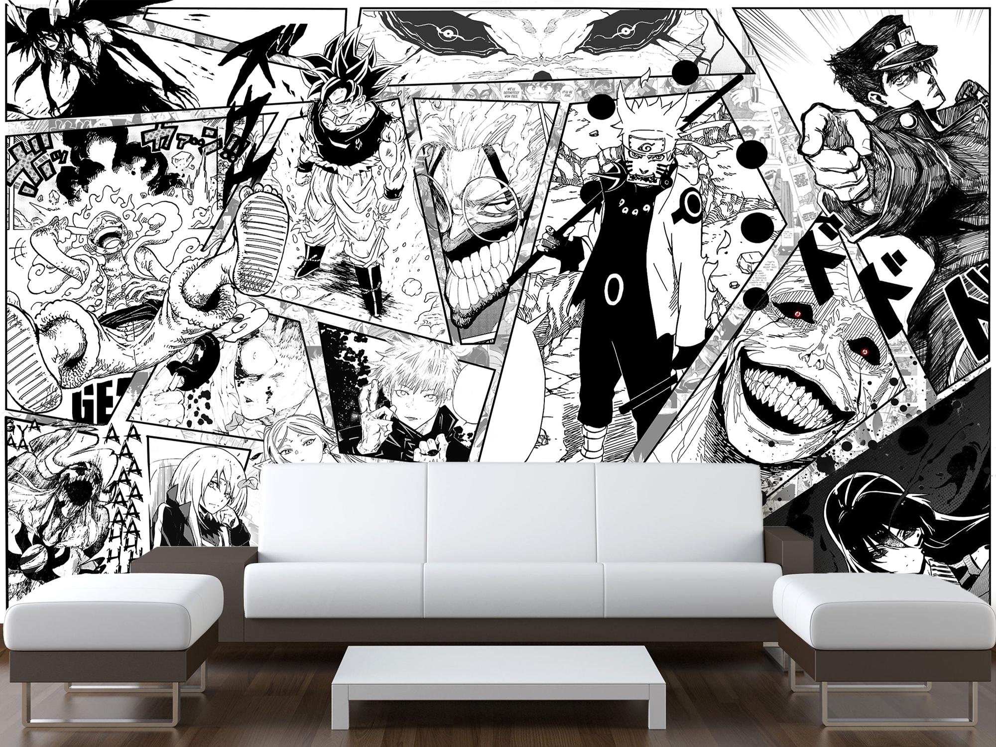 Фотошпалери флізелінові Upstream Чорно-білий колаж з персонажами Аніме/Манг 285х190 см (S5OTR-090/4) - фото 6 Фотошпалери флізелінові Upstream Чорно-білий колаж з персонажами Аніме/Манг 285х190 см (S5OTR-090/4) - фото 6