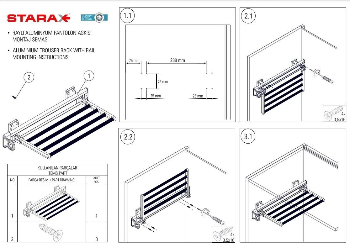 Вішалка для штанів бокового кріплення Антрацит (S-6539-A) - фото 3 Вішалка для штанів бокового кріплення Антрацит (S-6539-A) - фото 3