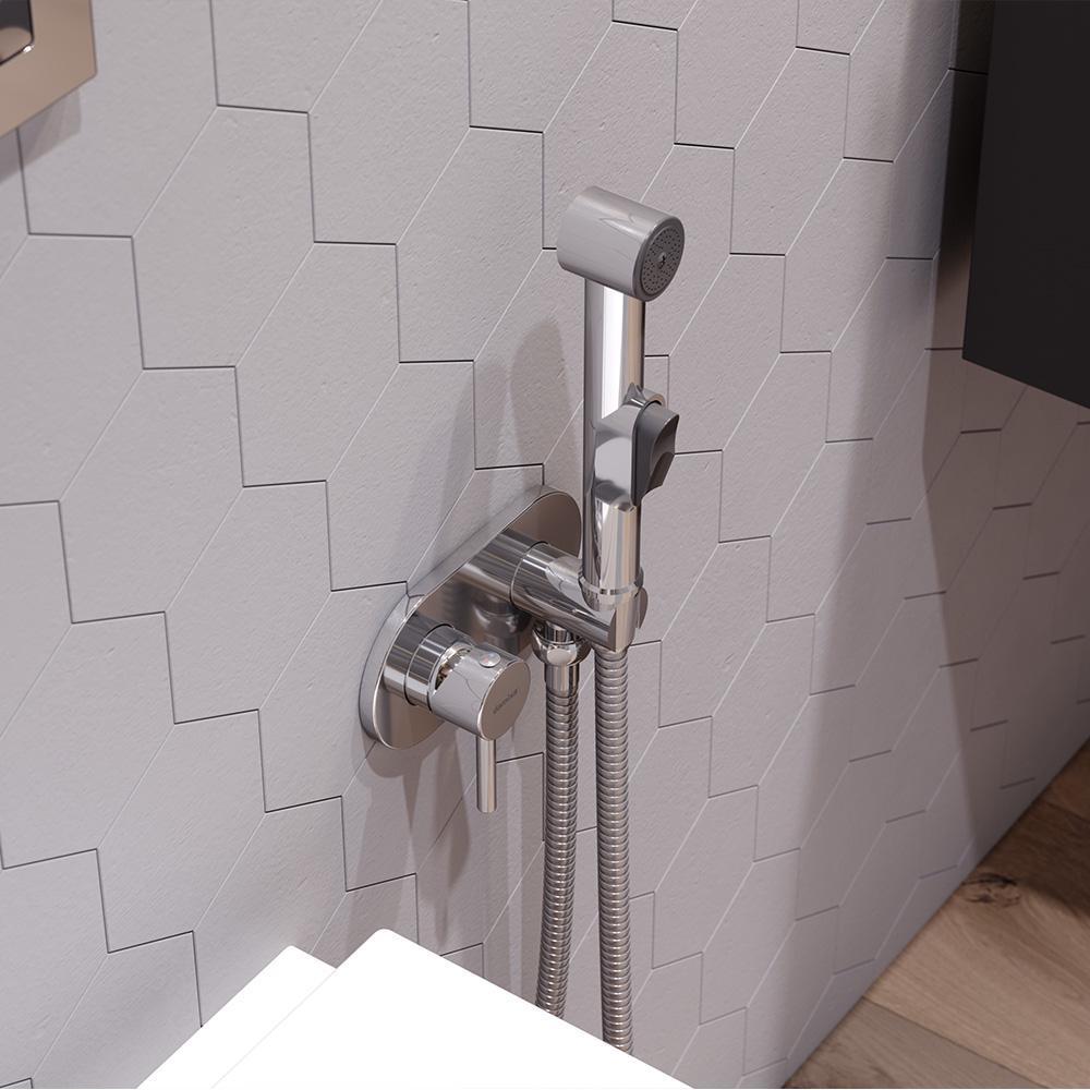 Смеситель монтируемый в стену Damixa Option 212000000 с гигиеническим душем (93334) - фото 4 Смеситель монтируемый в стену Damixa Option 212000000 с гигиеническим душем (93334) - фото 4