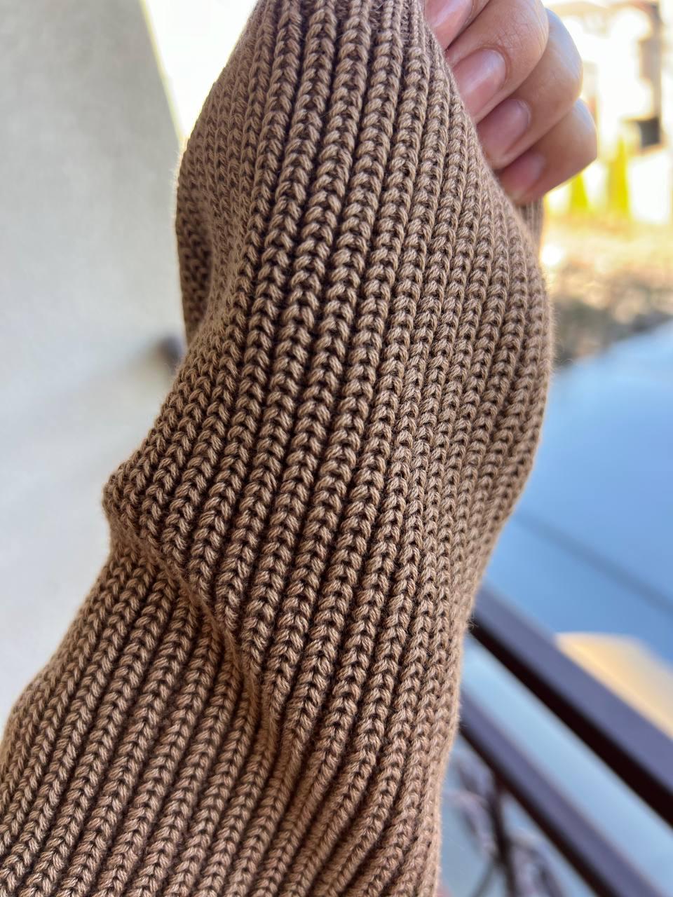 Свитер женский A-N 875 варка вязка OS Шоколадный (3166) - фото 4 Свитер женский A-N 875 варка вязка OS Шоколадный (3166) - фото 4