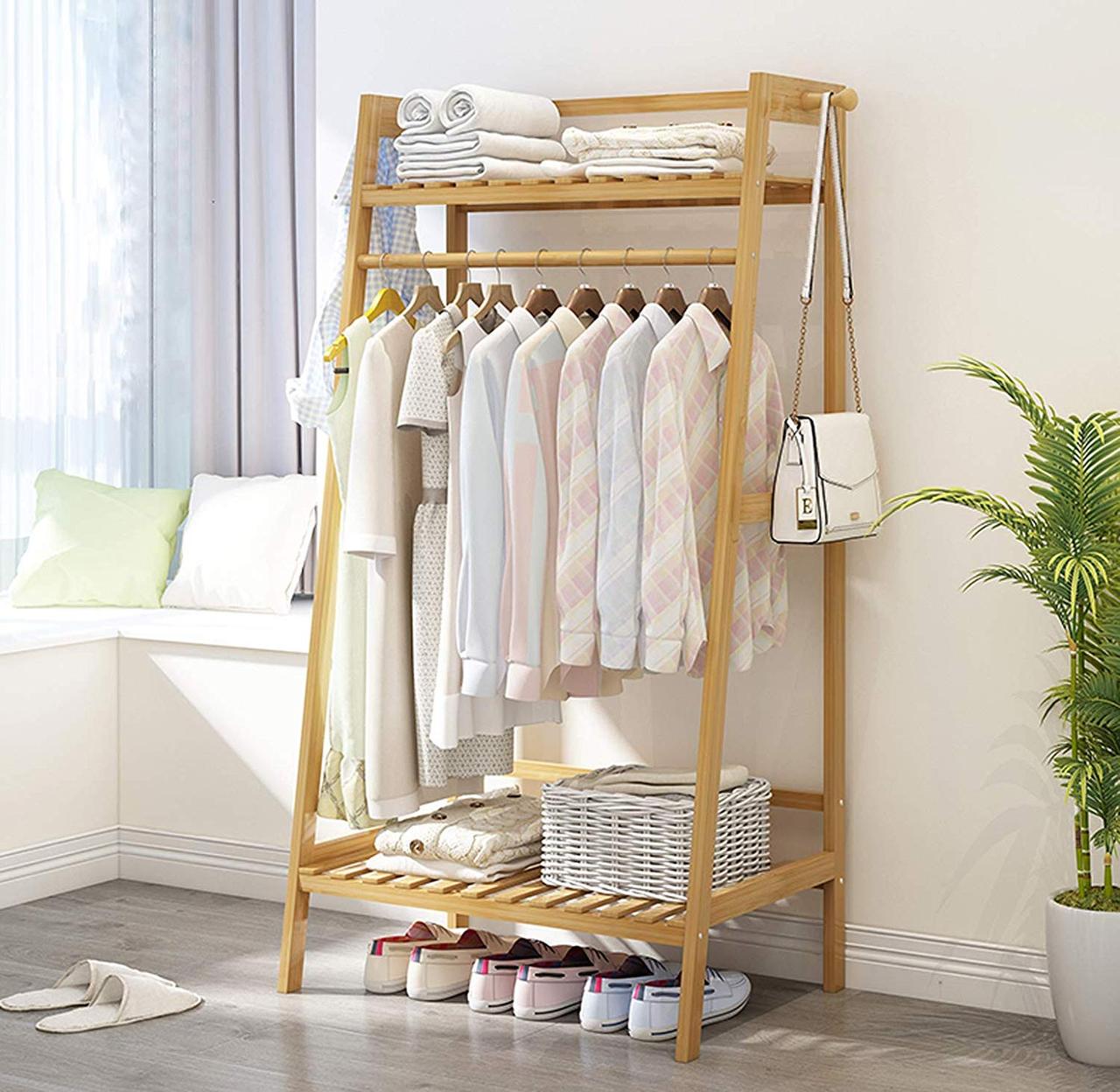 Вешалка-стойка для одежды из дерева Силистра 60 Ваниль (СВГ-600802)