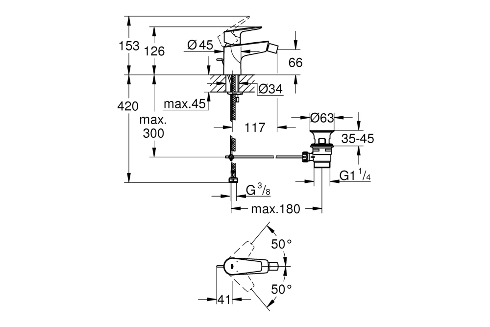 Змішувач для біде Grohe QuickFix StartEdge 23345001 (374062) - фото 5