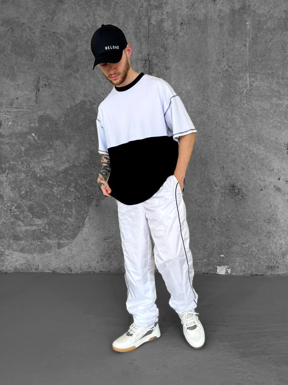 Спортивні штани чоловічі Slide оверсайз M Білий (26456/3/2) - фото 4 Спортивні штани чоловічі Slide оверсайз M Білий (26456/3/2) - фото 4