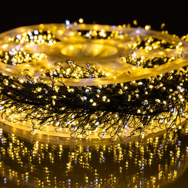 Гирлянда-нить Роса хвойная лапа 3000 LED 100 м зеленая нить Желтый - фото 6 Гирлянда-нить Роса хвойная лапа 3000 LED 100 м зеленая нить Желтый - фото 6