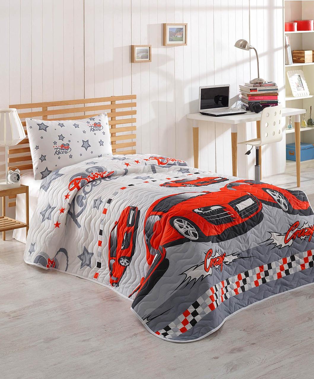 Покривало стеганное з наволочкою Eponj Home Crazy kirmizi 160х220 см (9414678) Покривало стеганное з наволочкою Eponj Home Crazy kirmizi 160х220 см (9414678)