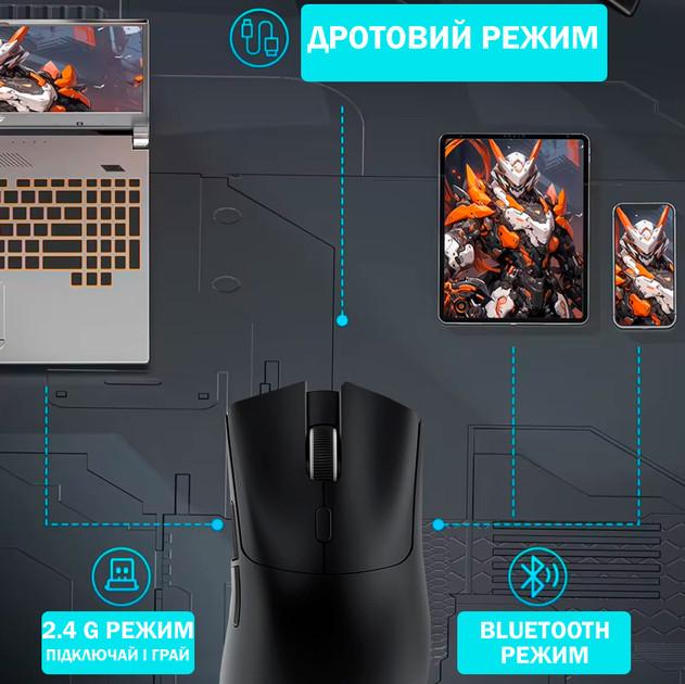 Мышь беспроводная Attack Shark R1 PixArt PAW3395 Black - фото 3