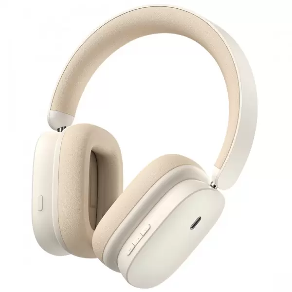 Навушники бездротові Baseus Bowie H1 Bluetooth шумопридушення BT 5,2 AUX до 70 годин роботи Білий (98362502869267)