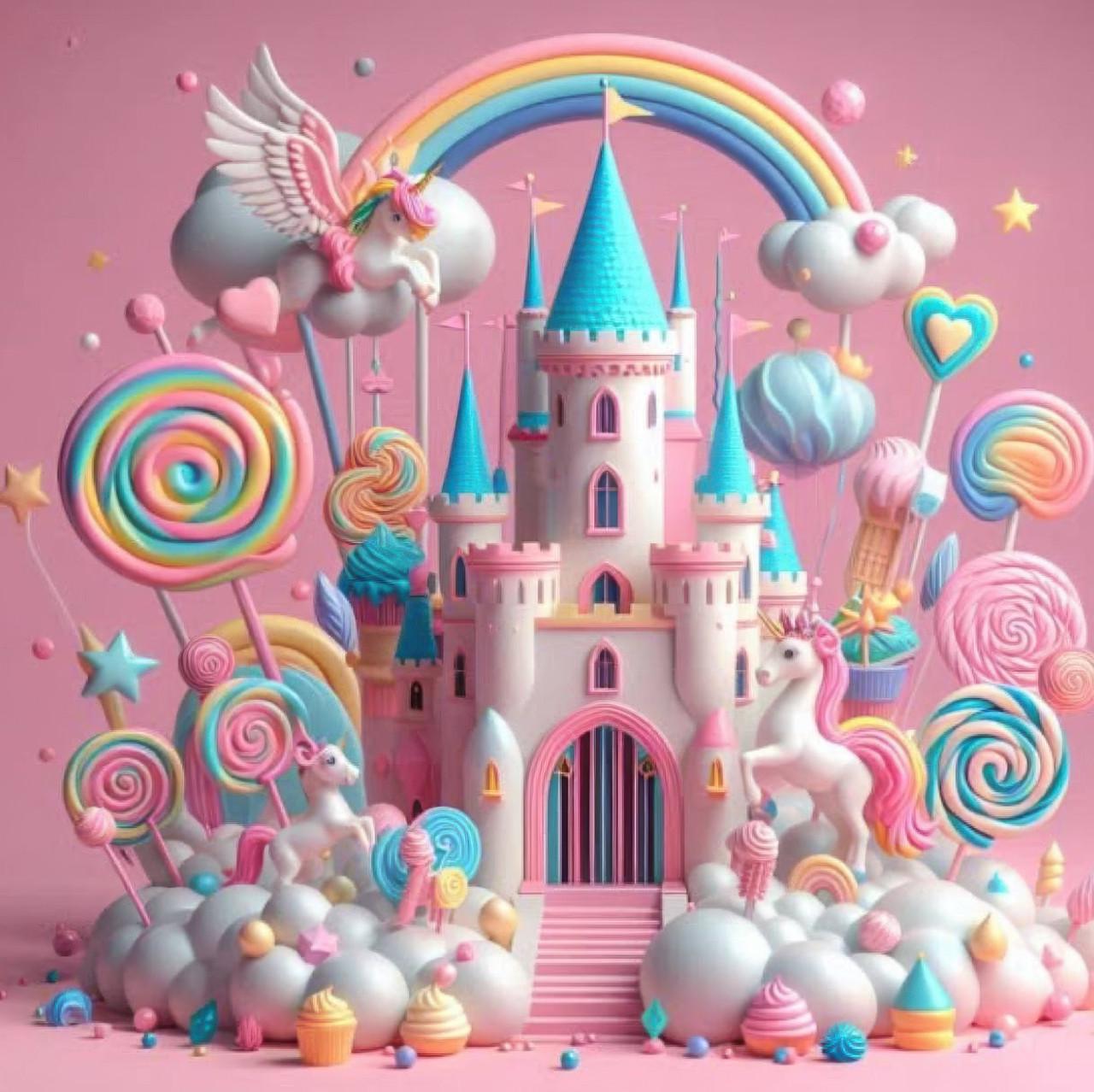 Алмазная мозаика Dream toys Волшебный замок сладостей 20х20 см (S10370)
