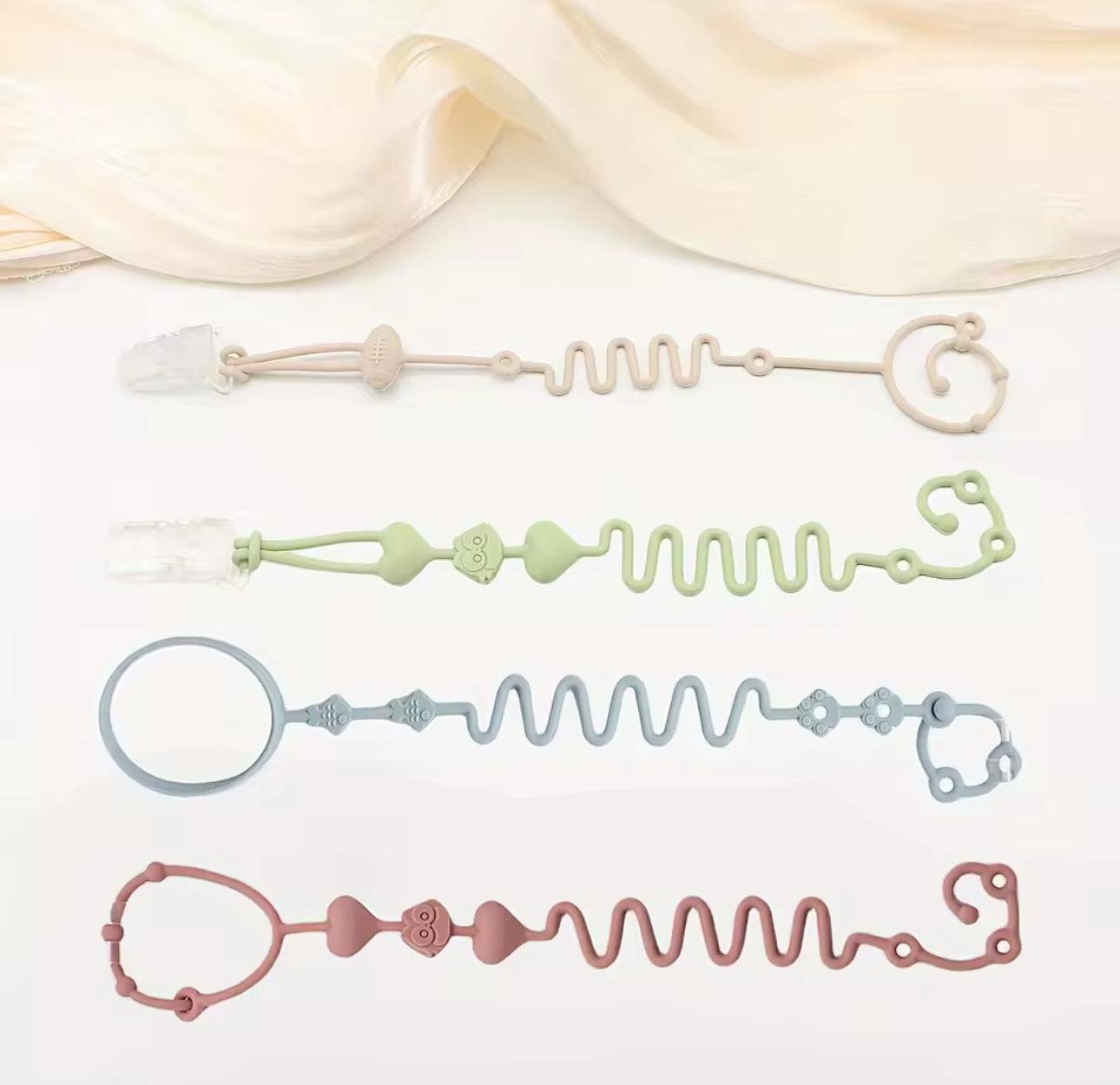 Набор универсальных силиконовых держателей для игрушек 4 шт. и 2 клипсы - фото 5