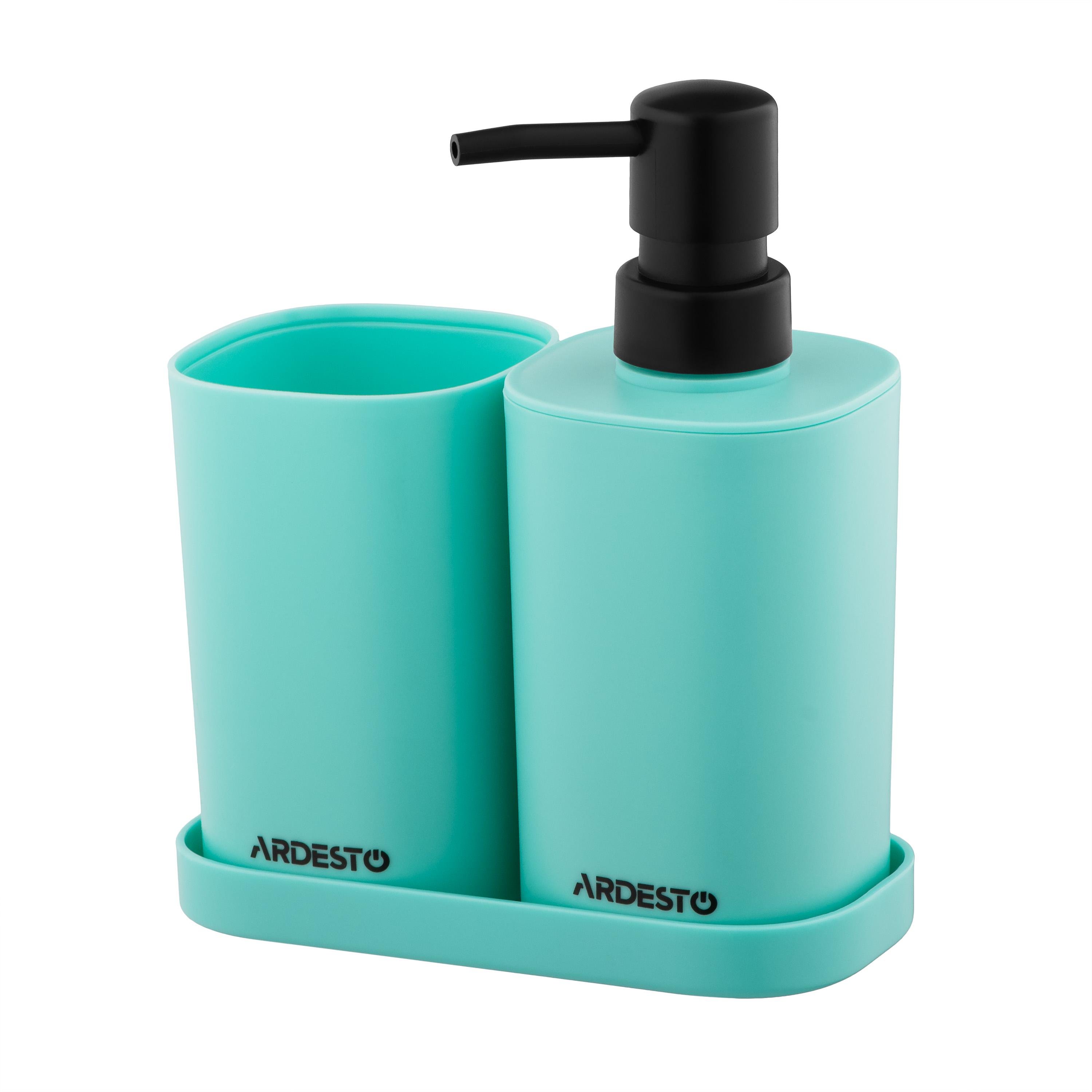 Набор для ванной комнаты Ardesto Vigor 380 мл 3 предмета Голубой (ARHB3106TB)