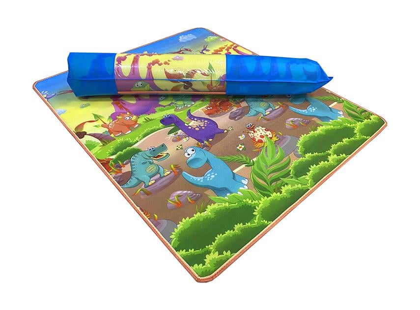 Развивающий коврик детский двусторонний Пазлы Н18012/Динозавры Н46 150x180x1 см (2124650243) - фото 2