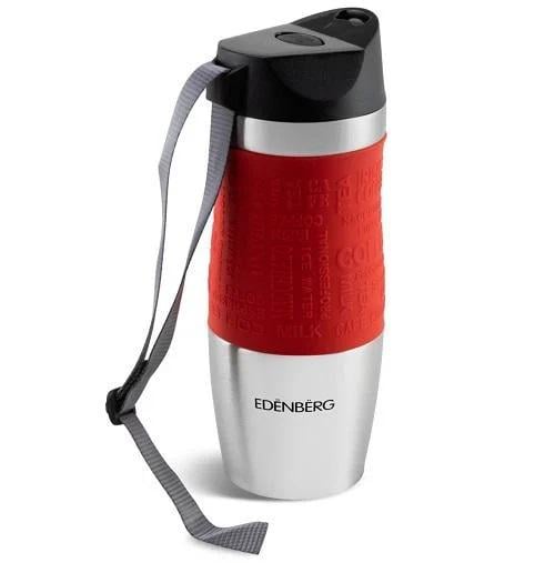 Термокружка Edenberg EB-623 с ручкой-ремешком и силиконовым держателем 380 мл (EB-623)