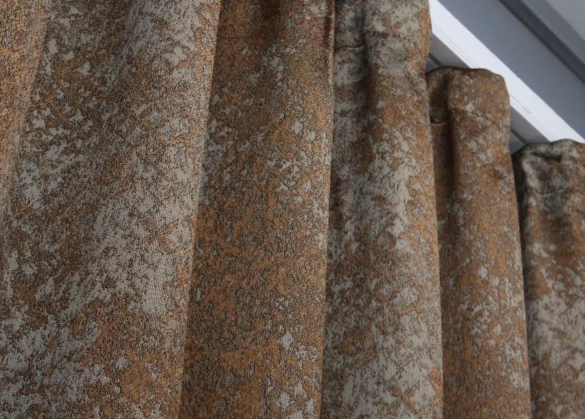 Штори льон Мармур Al-9 1,5х2,9 м 2 шт. Мідний/Сірий (1638ш) - фото 6