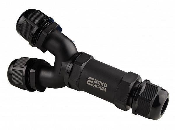 Соединитель кабельный АСКО-УКРЕМ CNP 323-Y 24А 3 контакта  ø 0,5-4 мм2 PG16 тип Y полиамид IP68 (A0280010025)