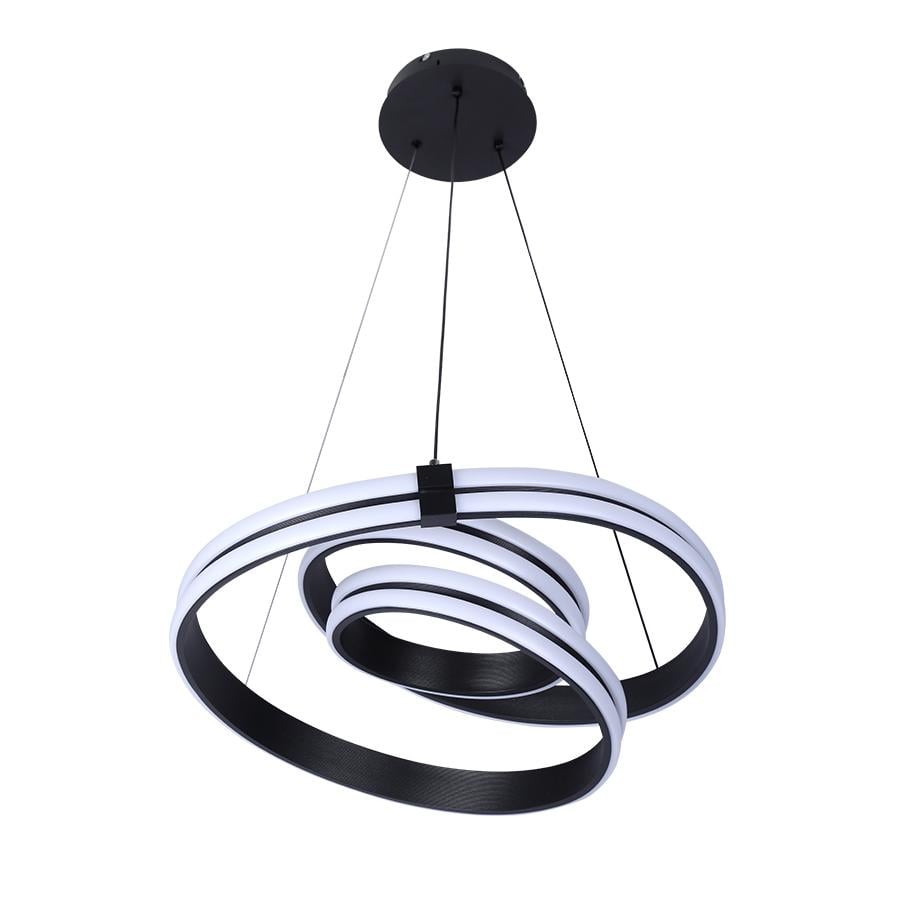 Люстра подвесная светодиодная Levistella 78778093 BK декоративная кольцо Черный Люстра подвесная светодиодная Levistella 78778093 BK декоративная кольцо Черный