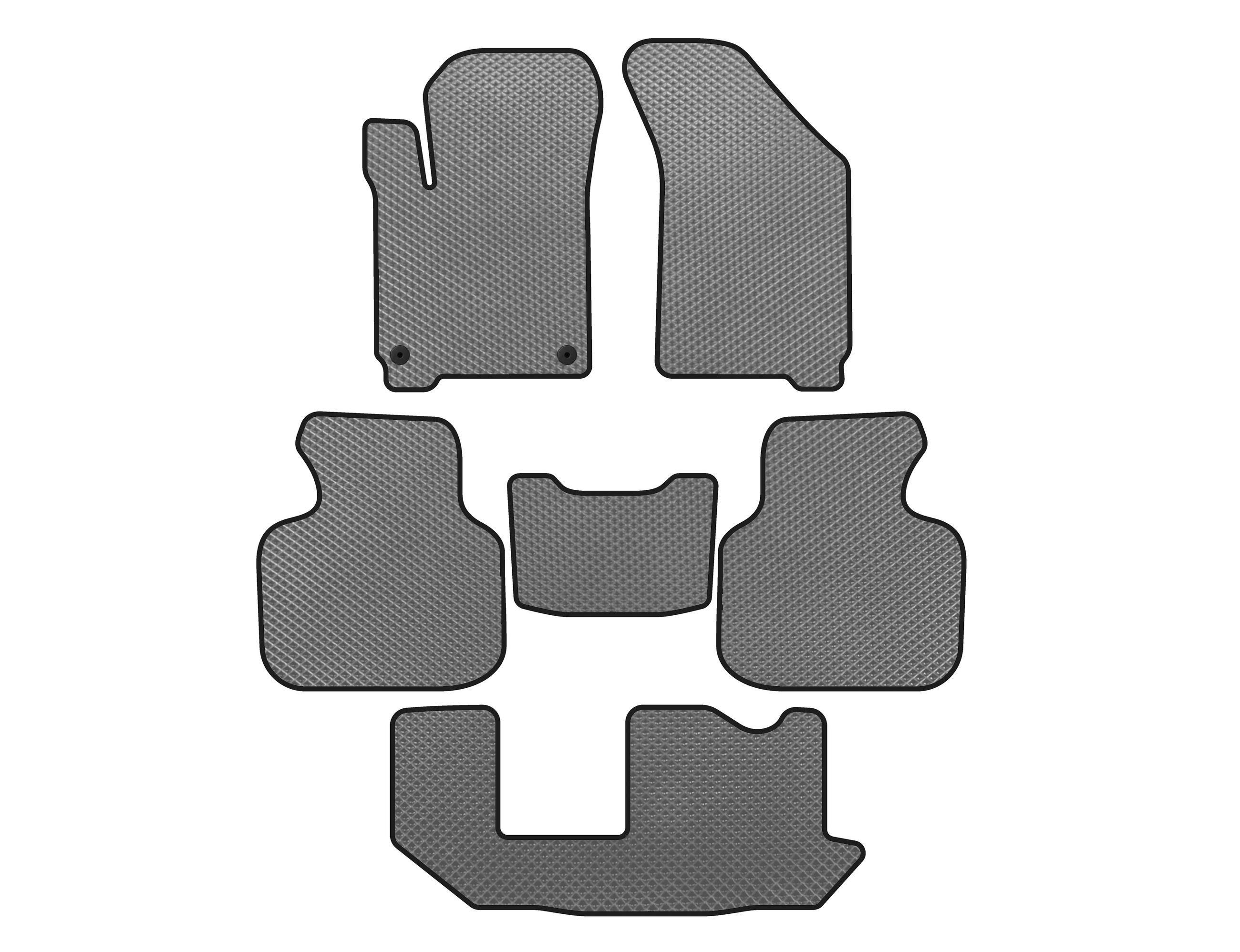 Коврики EVA Digital Designs для Dodge Journey 2008- гг. 3 ряда 7-местный этилвинилацетат Серый