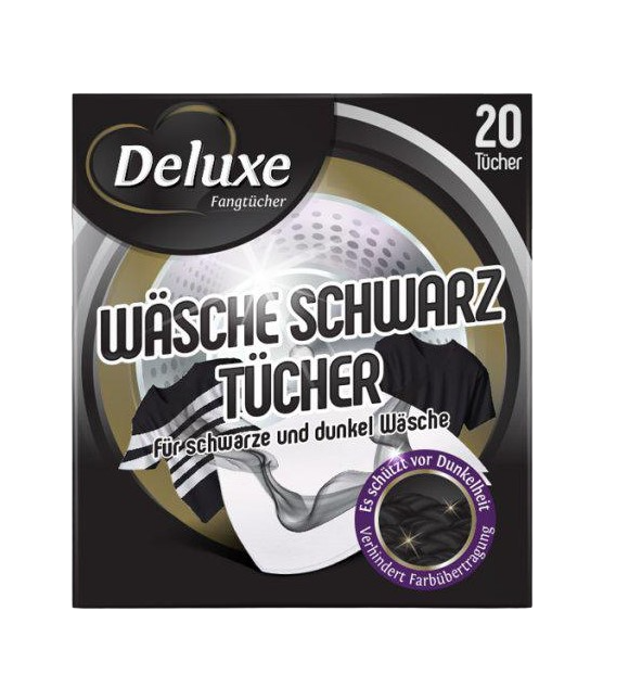 Серветки Deluxe schwar для захисту кольору під час прання чорної білизни 20 шт. (11785962)