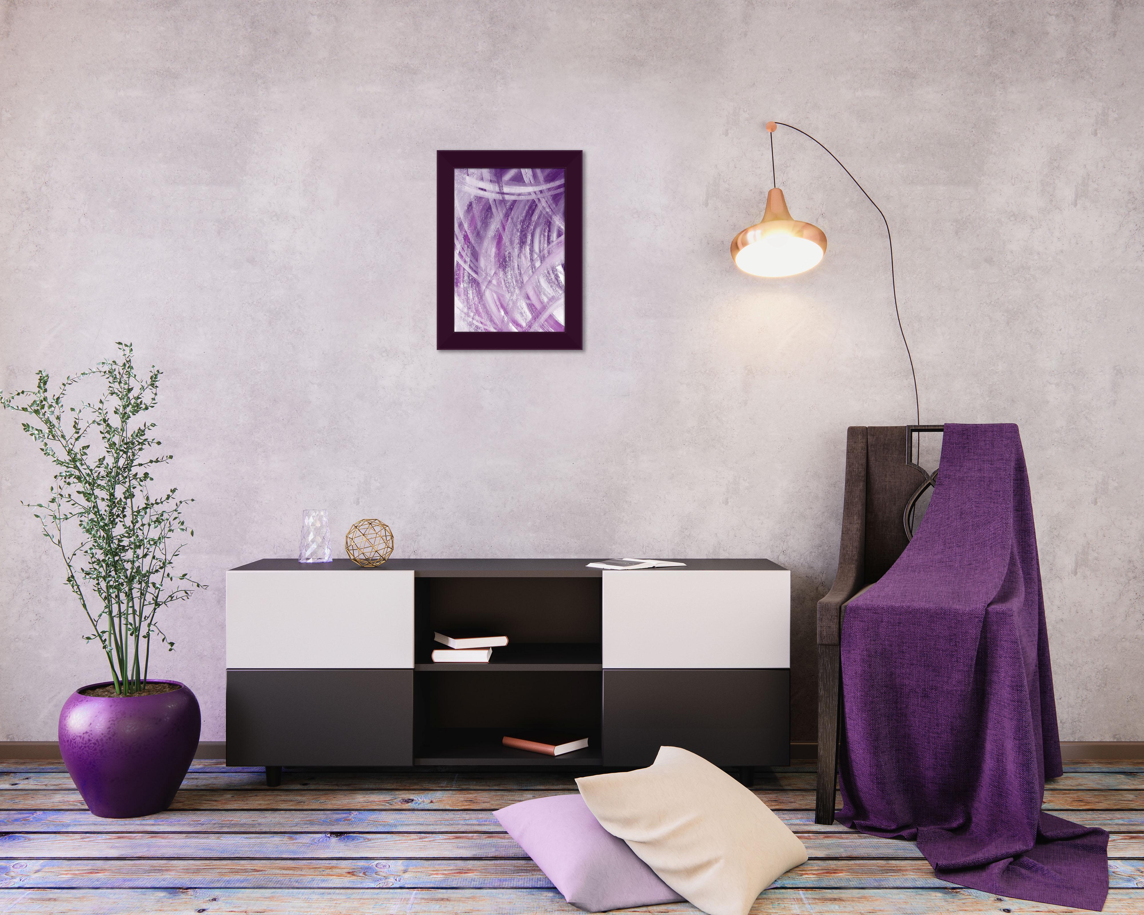 Фоторамка деревянная EmojiFrame 20х30 см AH3322-02 пластиковое стекло 0,8 мм Фиолетовый - фото 5