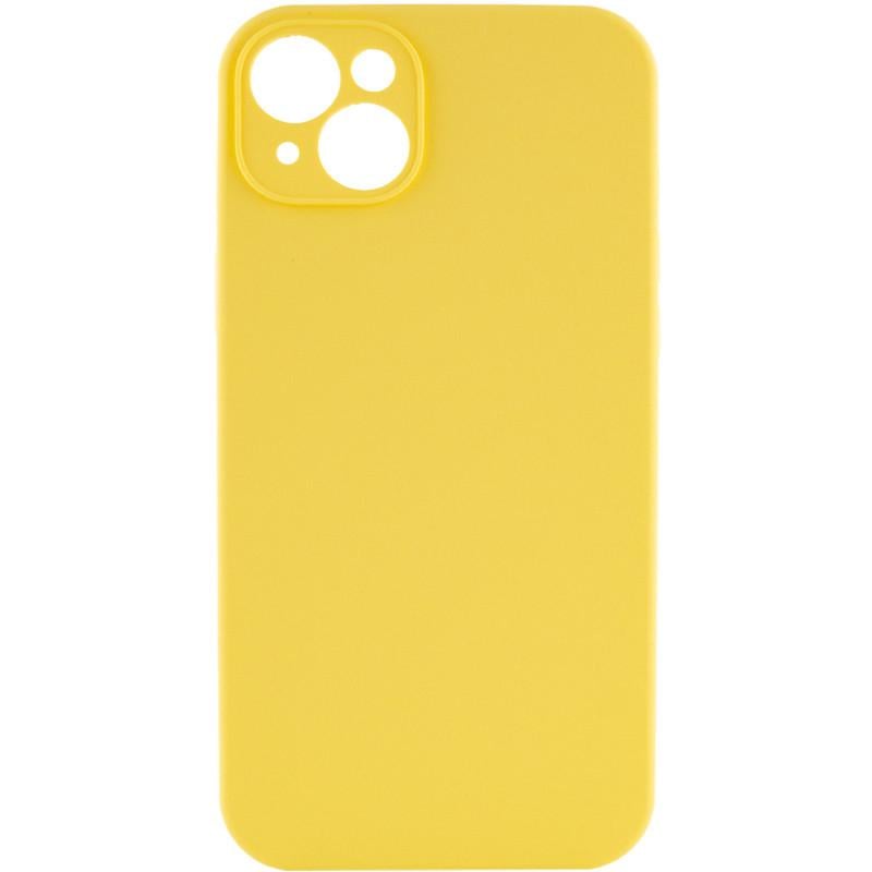 Протиударний чохол Silicone Case Full Camera Protective (AA) NL для Apple iPhone 15 Plus (6.7") Жовтий / Yellow