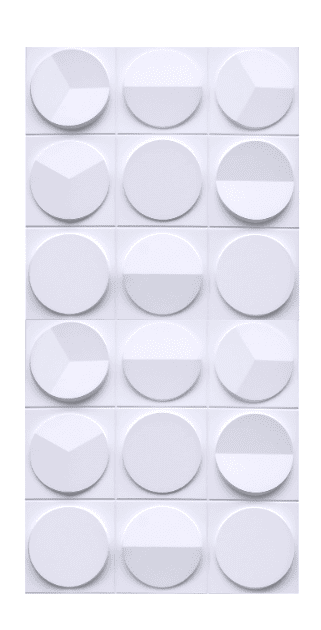 3D-панель Пиза 1200х600х30 мм Белый (2386546410)