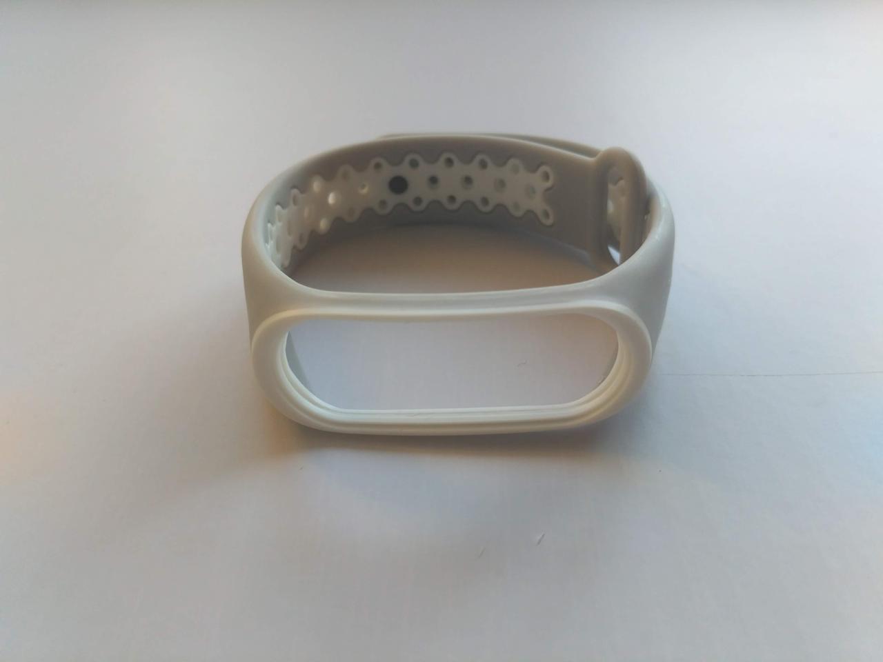 Ремешок для смарт-часов Xiaomi Mi Band 4/3 MiJobs Sport силиконовый Серый/Белый (1696P)