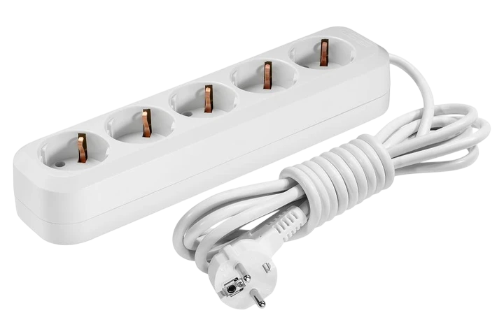 Подовжувач із заземленням Lider PROXIMA 5 гнізд 16А 2 м (2704)