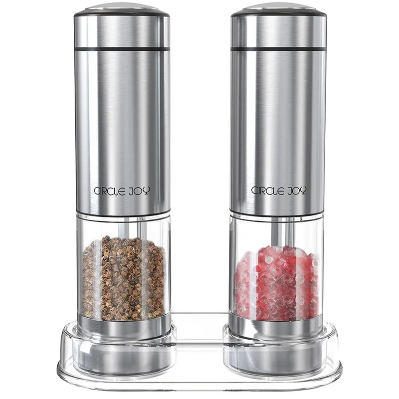 Млин для солі та перцю електричний Circle Joy Electric Grinder Set CJ-EG14 Silver (2768712691)