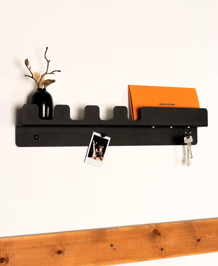 Вешалка с ключницей настенная NC Home Combo Черный (110090) - фото 3 Вешалка с ключницей настенная NC Home Combo Черный (110090) - фото 3