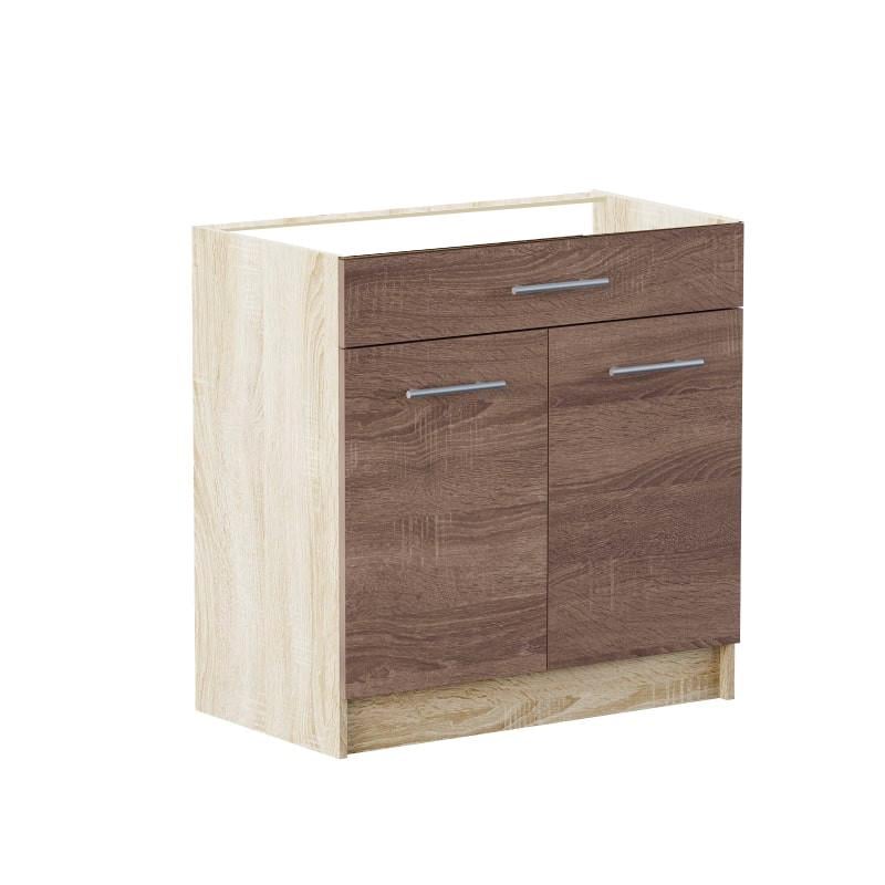 Модуль кухонний нижній з шухлядою Еверест Еко 800 без стільниці 80х46х82 см Дуб Сонома/Трюфель (DTM-2840) - фото 1 Модуль кухонний нижній з шухлядою Еверест Еко 800 без стільниці 80х46х82 см Дуб Сонома/Трюфель (DTM-2840) - фото 1