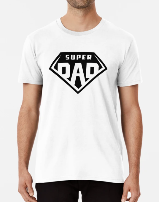 Футболка чоловіча Stedman з принтом Super Dad XXXL Білий (ПАПА16-1650798730)