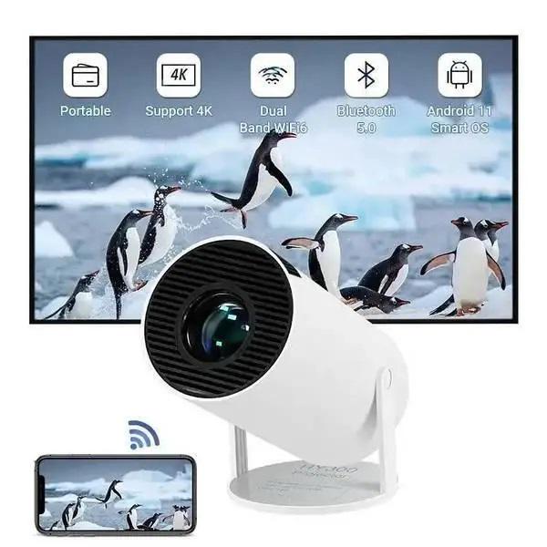 Відеопроектор HY300 MINI 4K Smart Android 11 Wi-fi 2,4/5 GHz 200ANSI BT5.0 40-130" - фото 2