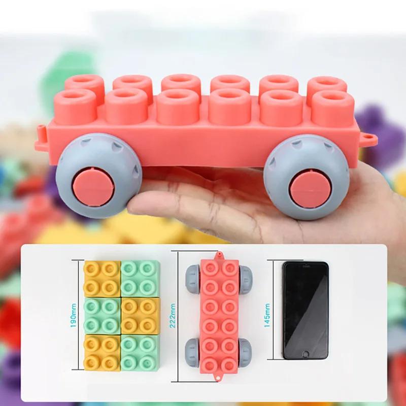 Конструктор мягкий силиконовый для детей Soft rubber building blocks 20 шт. - фото 6