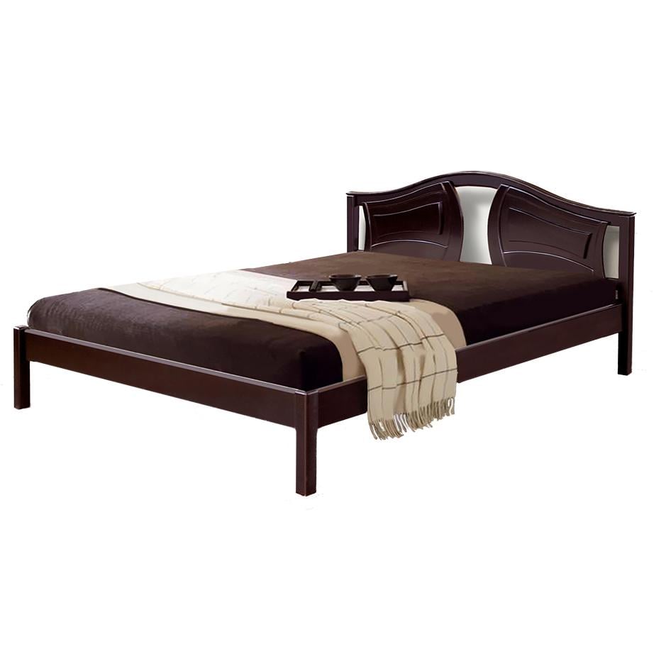 Кровать полуторная Мікс Меблі Марго 140х200 с ламелями из натурального дерева Каштан без матраса